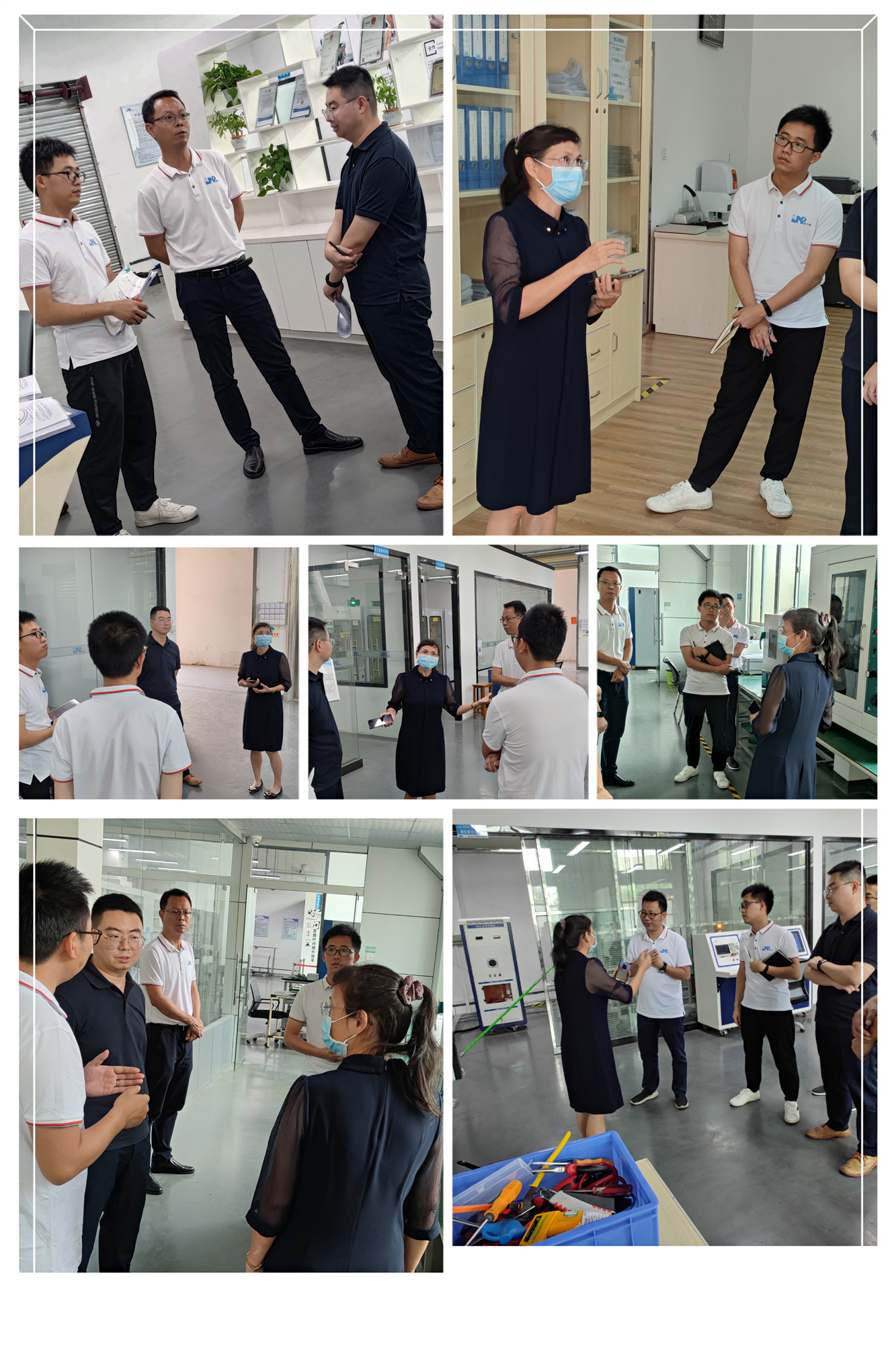 參觀實(shí)驗(yàn)室以及跟評審組老師交流照片